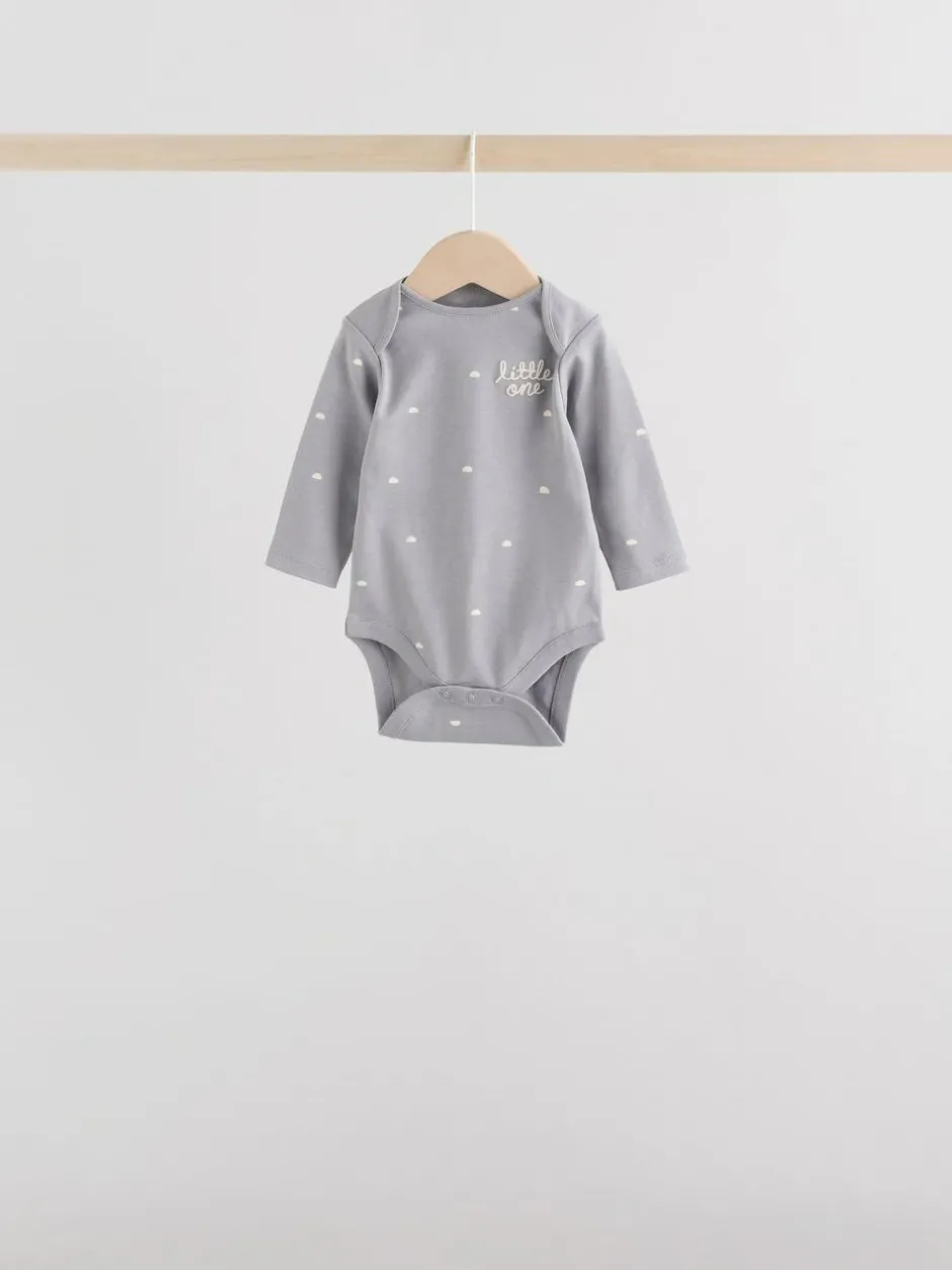 Next Baby Long Sleeve Bodysuits 5 Pack Monochrome Outlet
