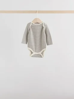 Next Baby Long Sleeve Bodysuits 5 Pack Monochrome Outlet