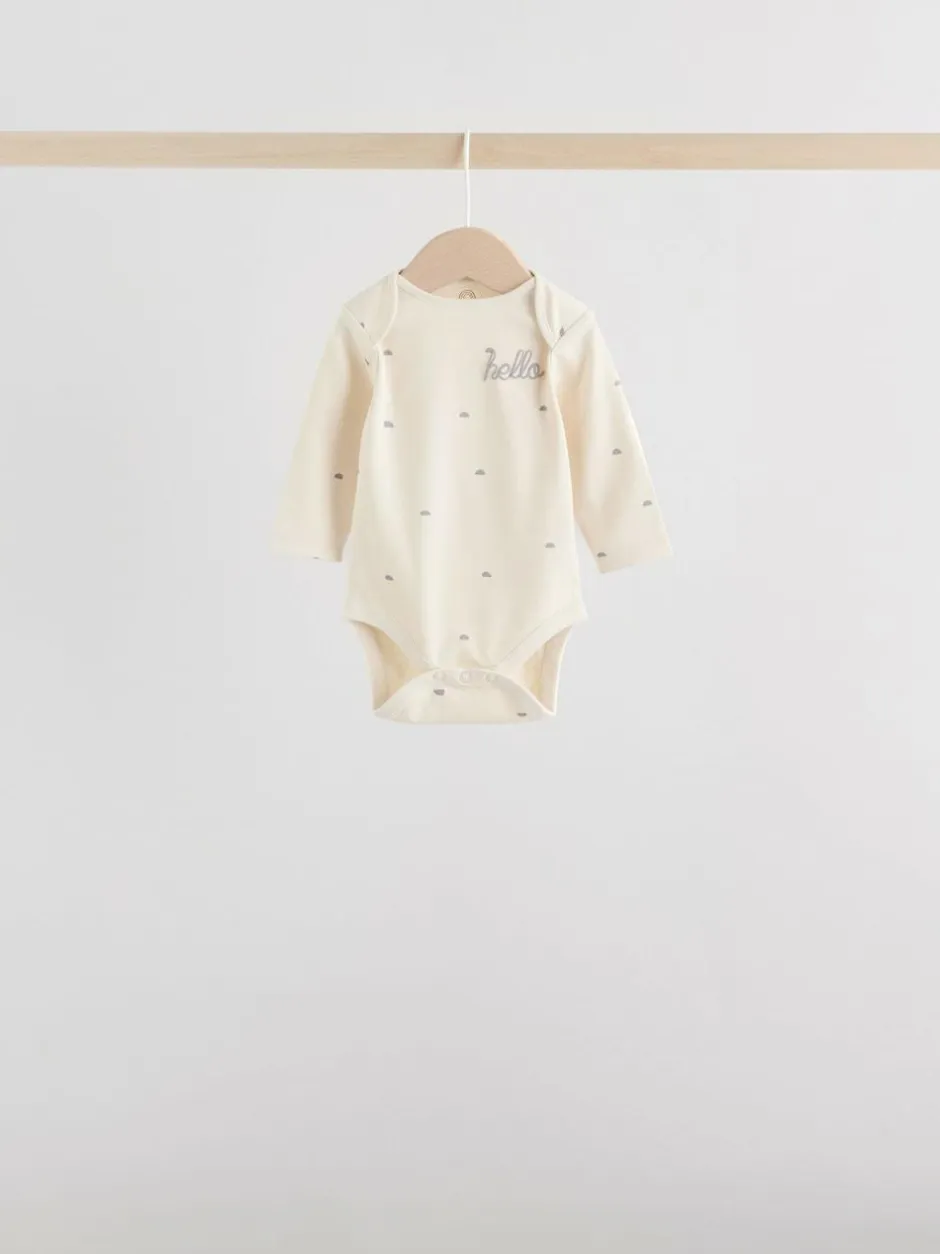 Next Baby Long Sleeve Bodysuits 5 Pack Monochrome Outlet