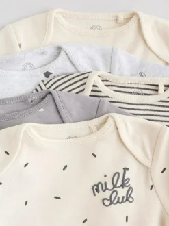 Next Baby Long Sleeve Bodysuits 5 Pack Monochrome Outlet