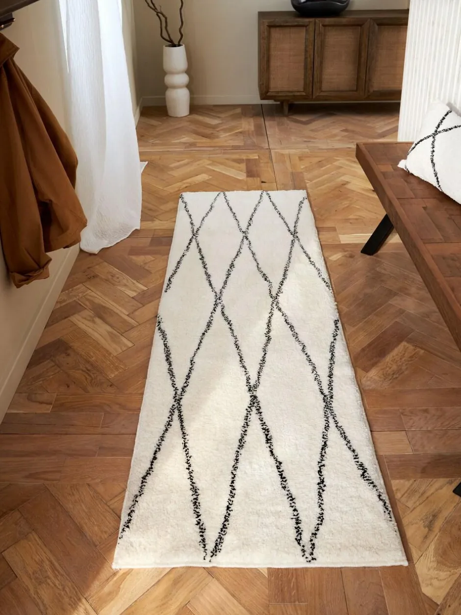 Next Monochrome Cosy Washable Berber Runner Discount