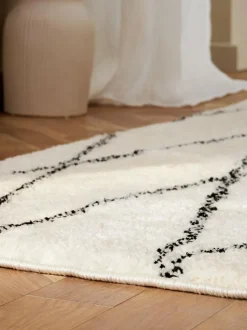 Next Monochrome Cosy Washable Berber Runner Discount