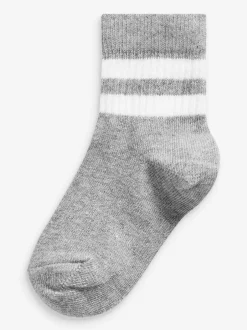 Next Monochrome Cushioned Footbed Cotton Rich Ribbed Tipped Socks 5 Pack Best
