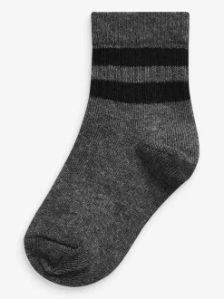 Next Monochrome Cushioned Footbed Cotton Rich Ribbed Tipped Socks 5 Pack Best