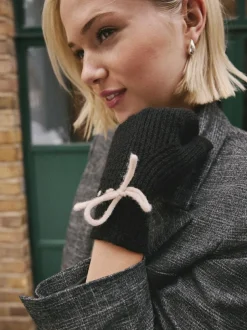 Next 3D Bows Knitted Gloves 1 Pack Monochrome Best