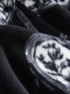 Next Monochrome Heart and Locket Half Zip Polar Fleece Sale
