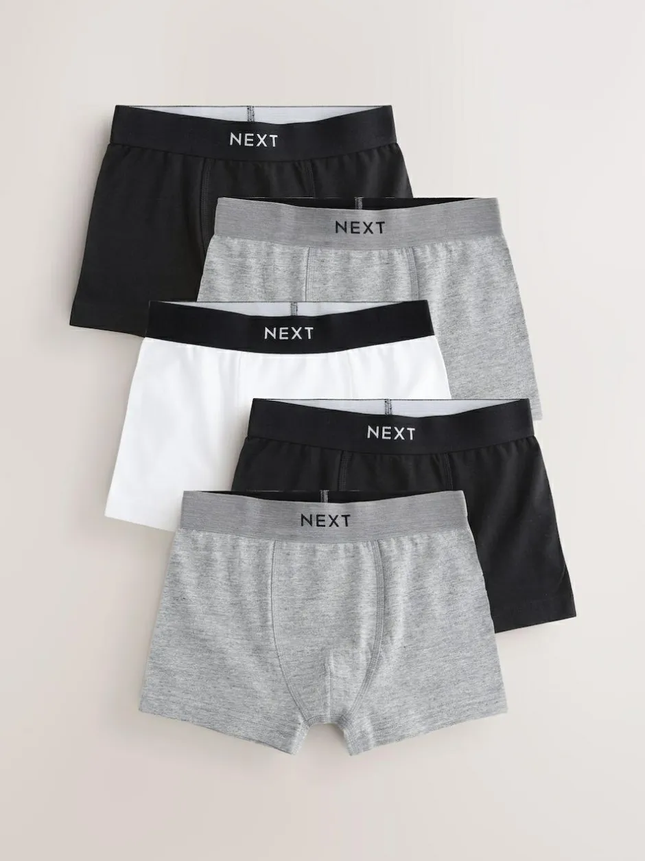 Next Monochrome Trunks 5 Pack (1.5-16yrs) Online