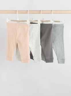 Next Baby Leggings 4 Pack (0mths-3yrs) Mono/Neutral Sale