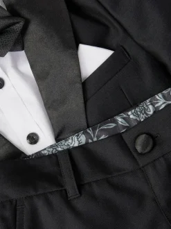 Monsoon Black Luca Tuxedo with Bow Tie 4-Piece New