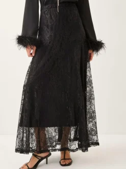 Monsoon Black Luna Lace Maxi Skirt Discount
