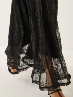 Monsoon Black Luna Lace Maxi Skirt Discount