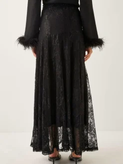 Monsoon Black Luna Lace Maxi Skirt Discount