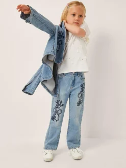 Monsoon Blue Bow Embroidered Jeans Best