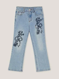 Monsoon Blue Bow Embroidered Jeans Best