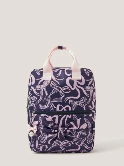 Monsoon Blue Bow Print School Backpack Sale