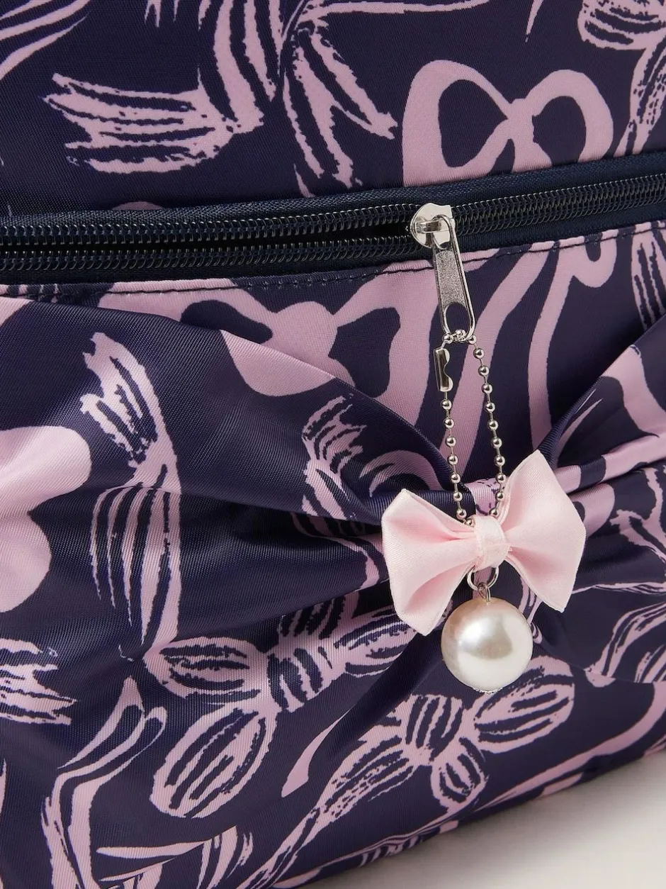 Monsoon Blue Bow Print School Backpack Sale