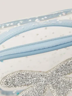 Monsoon Blue Clear Bow Confetti Cross-Body Bag Clearance