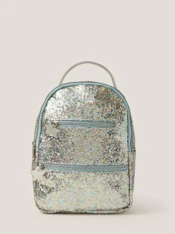 Monsoon Blue Glitter Charm Backpack Best