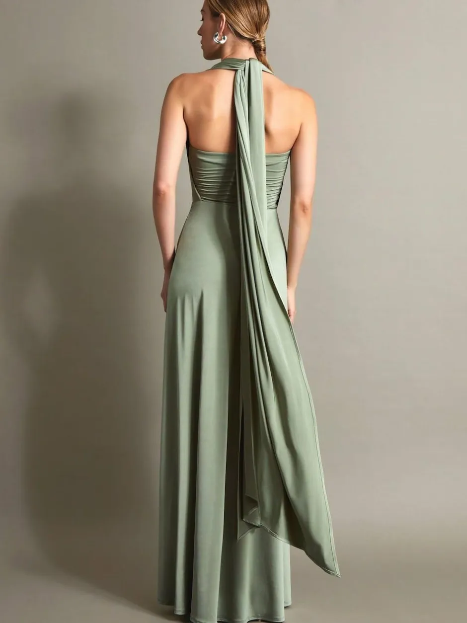 Monsoon Thea Multiway Bridesmaid Dress Bottle Green Online