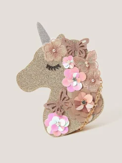Monsoon Gold Ella Sequin Flower Unicorn Bag Best