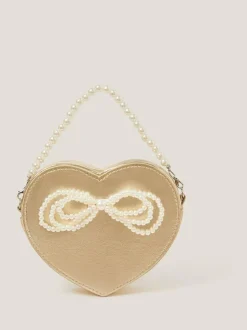 Monsoon Gold Pearl Heart Bag Outlet