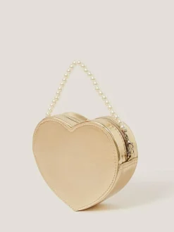 Monsoon Gold Pearl Heart Bag Outlet