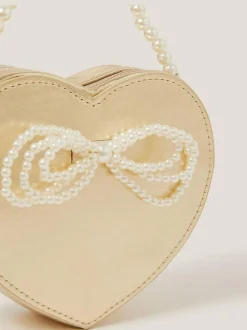 Monsoon Gold Pearl Heart Bag Outlet