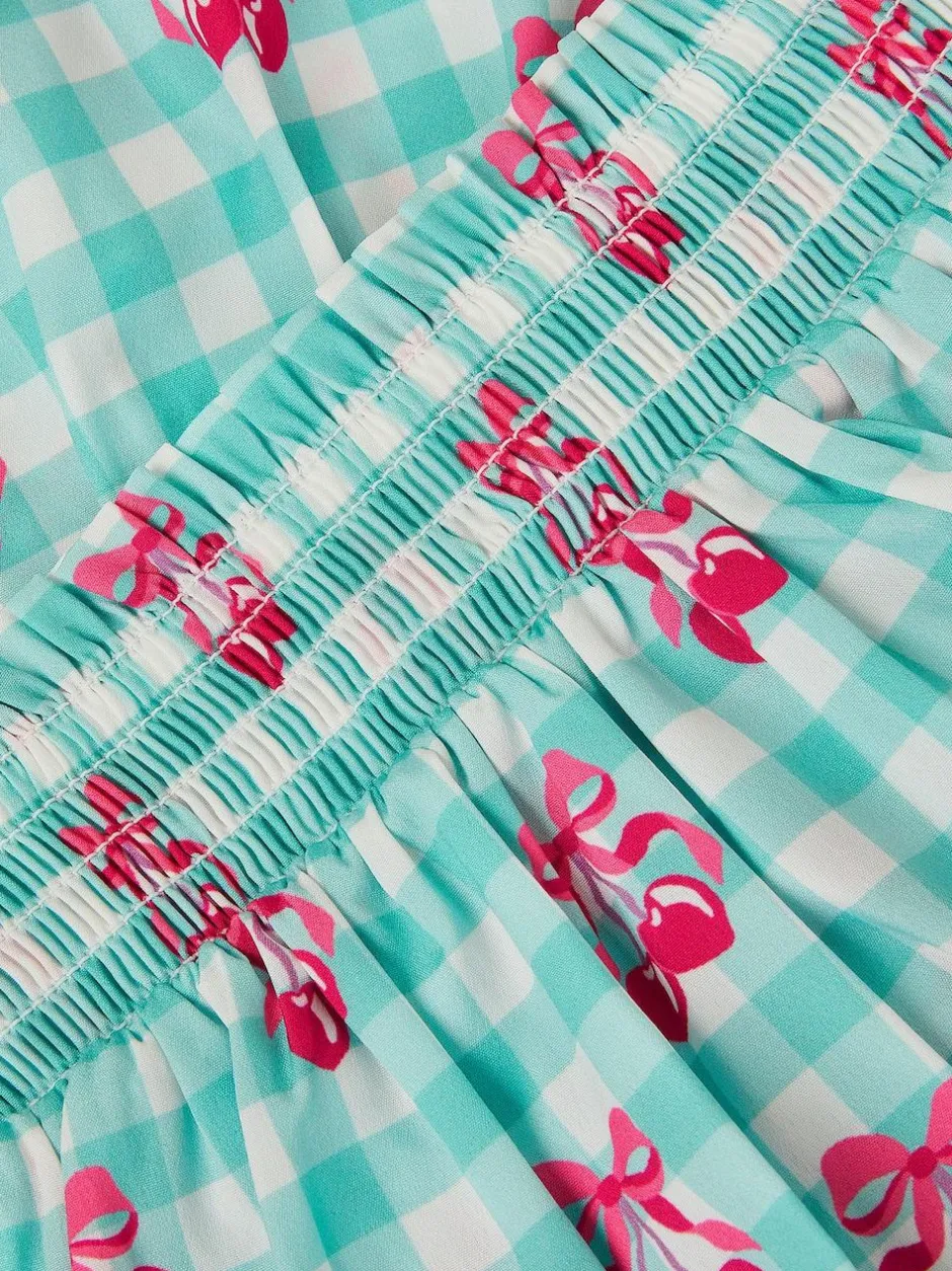Monsoon Green Gingham Cherry Skirt Set Online