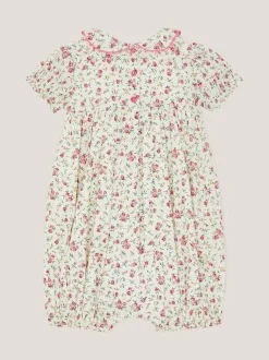 Monsoon Natural Baby Rose Smocked Romper Online