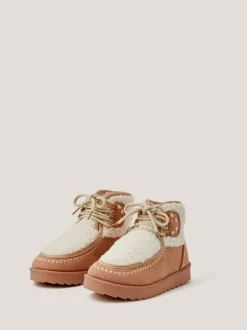 Monsoon Natural Bow Borg Ankle Boots Clearance