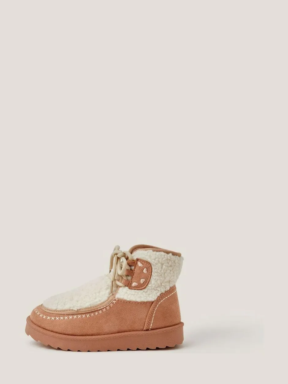 Monsoon Natural Bow Borg Ankle Boots Clearance