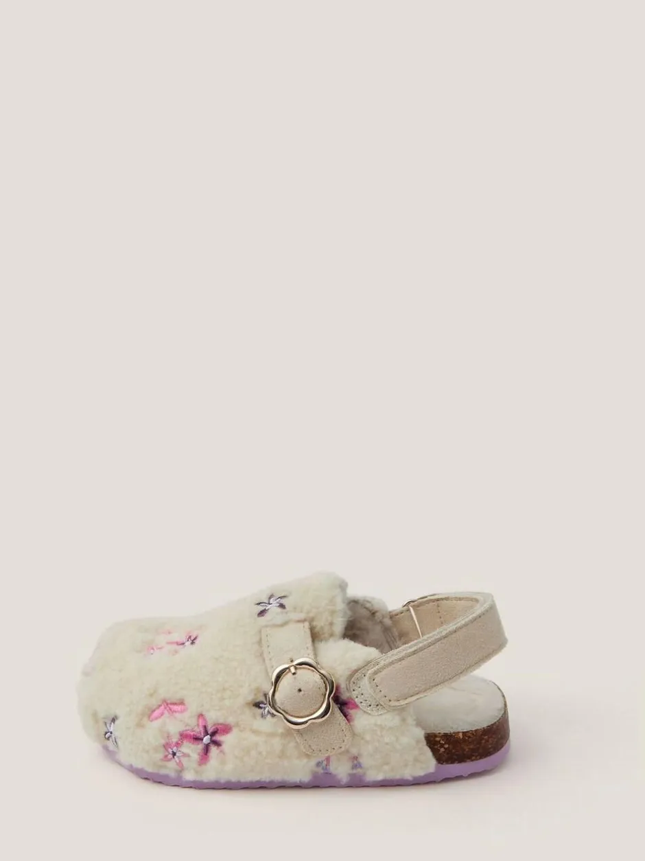 Monsoon Natural Floral Borg Clogs Best