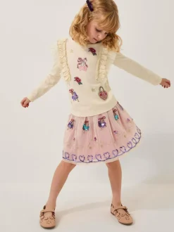 Monsoon Natural Ruffle Top & Embellished Skirt Set Sale