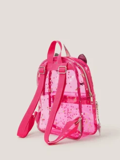 Monsoon Pink Clear Unicorn Backpack