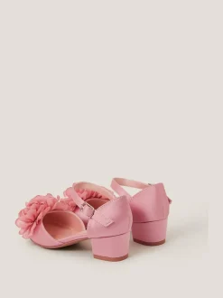 Monsoon Pink Corsage Satin Two Part Heels Best