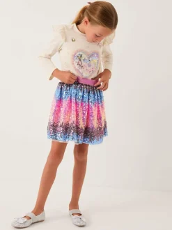 Monsoon Pink Ombré Sequin Skirt Discount