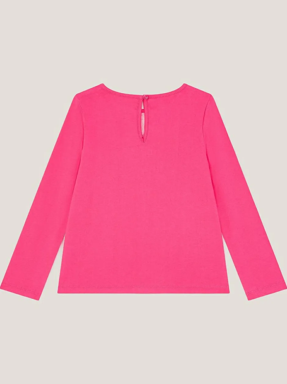 Monsoon Purple Bow Appliqué Long Sleeve Top Best