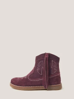 Monsoon Red Suede Cowboy Boots