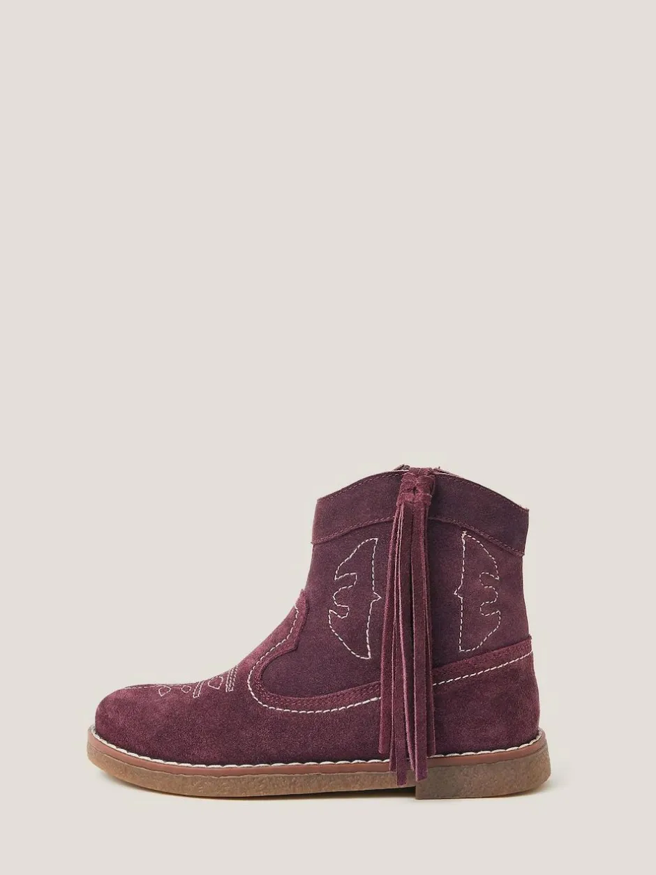 Monsoon Red Suede Cowboy Boots
