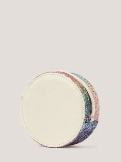 Monsoon White Round Glittery Initial Bag Sale
