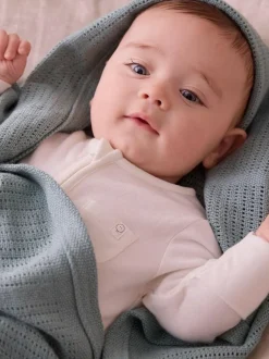 Mori Blue Blend Cellular Baby Blanket Hot