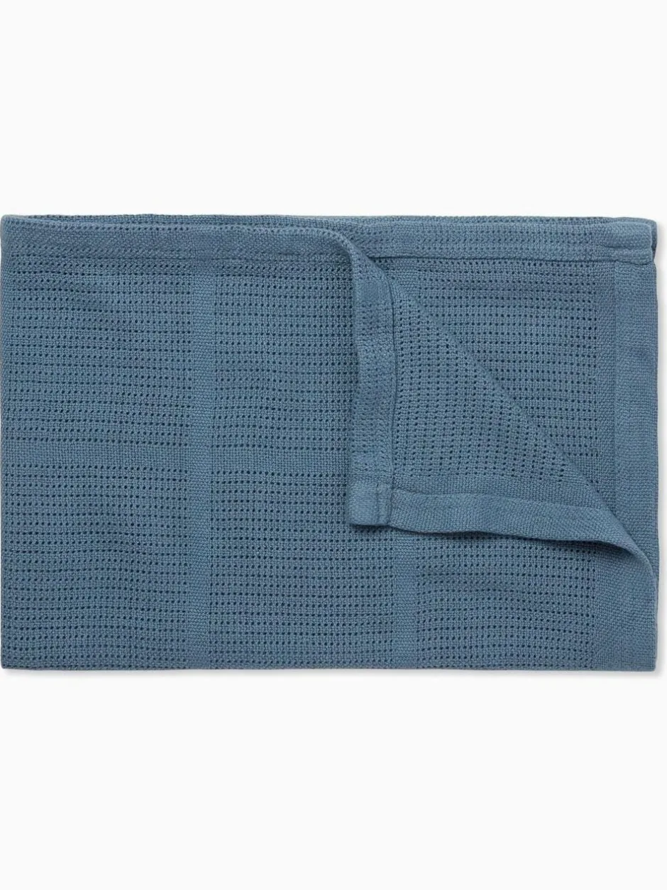 Mori Blue Blend Cellular Baby Blanket Hot