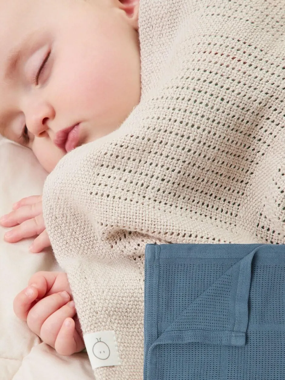 Mori Supersoft Cellular Blankets 2 Pack Blue/Neutral Best