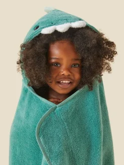 Mori Supersoft Hooded Towel Green Dino New