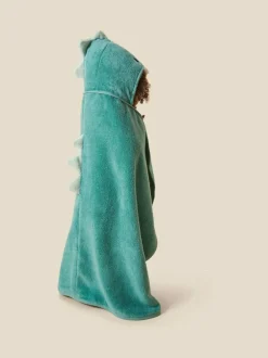 Mori Supersoft Hooded Towel Green Dino New