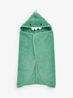 Mori Supersoft Hooded Towel Green Dino New