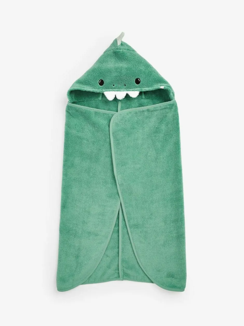 Mori Supersoft Hooded Towel Green Dino New