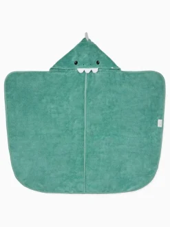 Mori Supersoft Hooded Towel Green Dino New