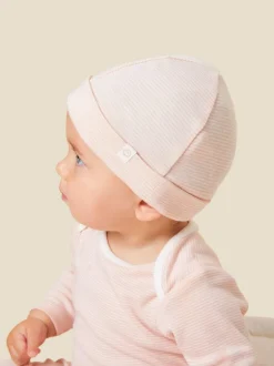 Mori Supersoft Baby Hat Pink Stripe Discount