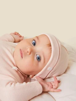 Mori Supersoft Baby Hat Pink Stripe Discount